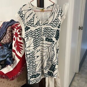 Kealopiko terry beach coverup tunic  - ulu print